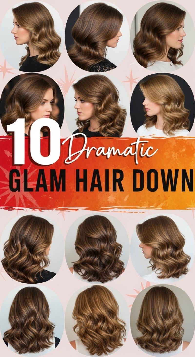 10 Dramatic Glam Hair Down: Achieving Polished Hollywood Waves