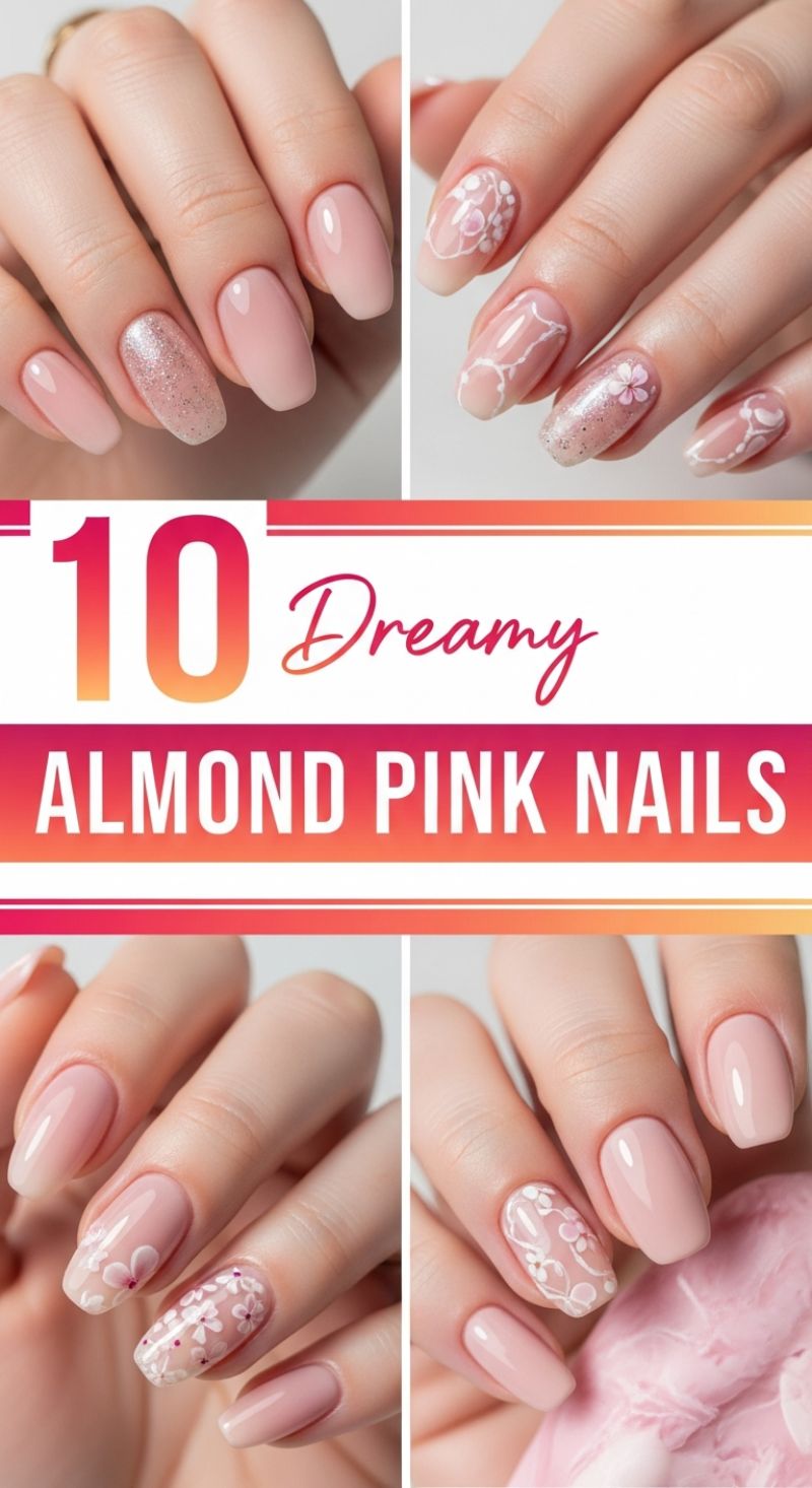 10 Dreamy Almond Pink Nails