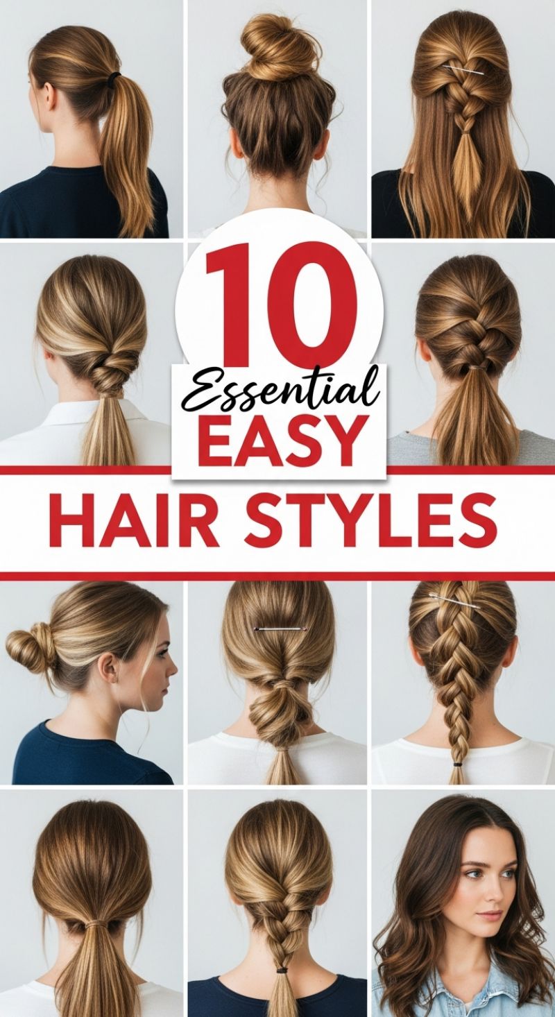 10 Essential Easy Hair Styles