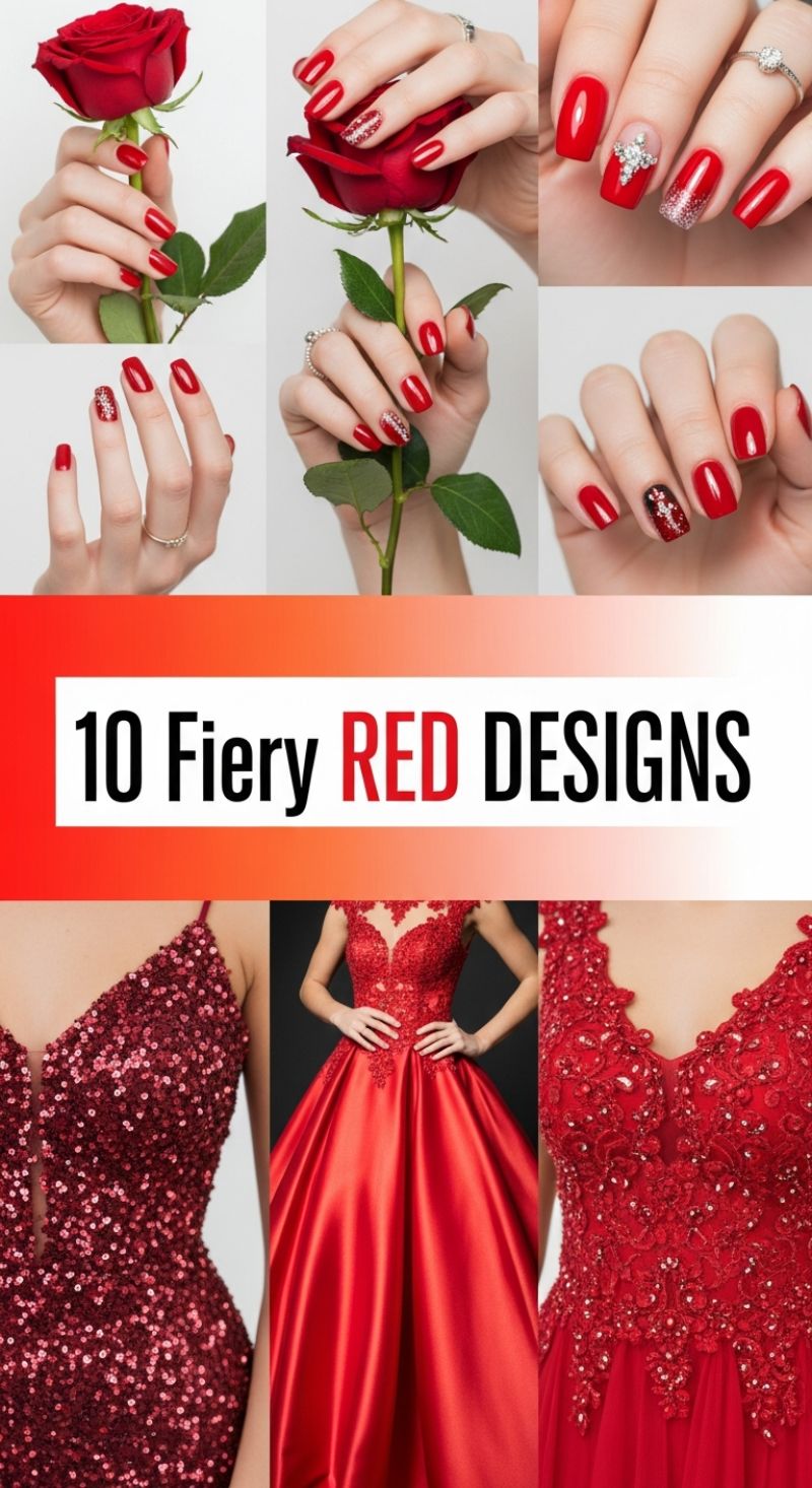 10 Fiery RED DESIGNS