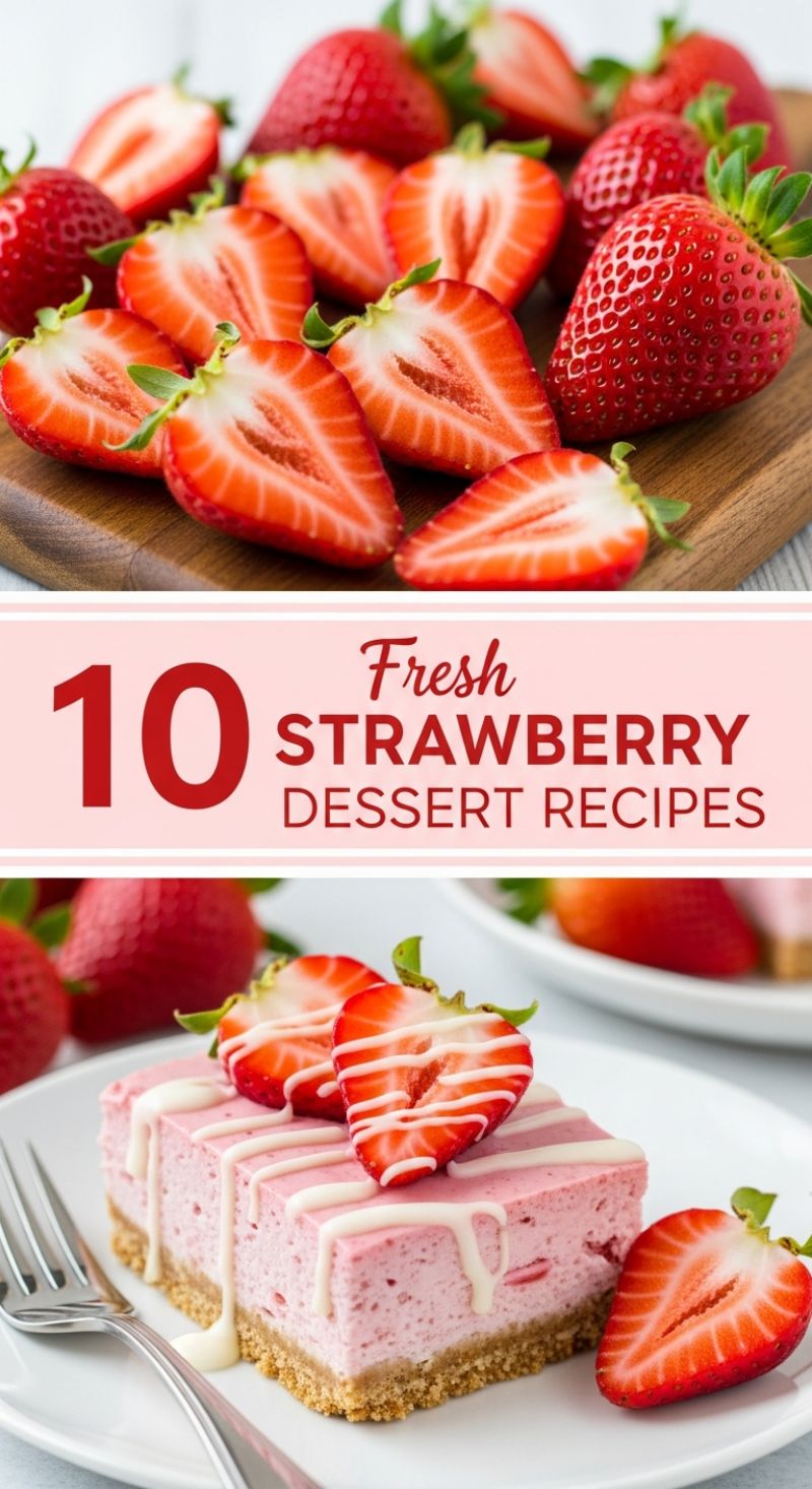 10 Fresh STRAWBERRY DESSERT RECIPES