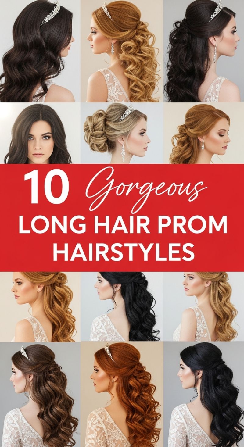 10 Gorgeous Long Hair Prom Hairstyles