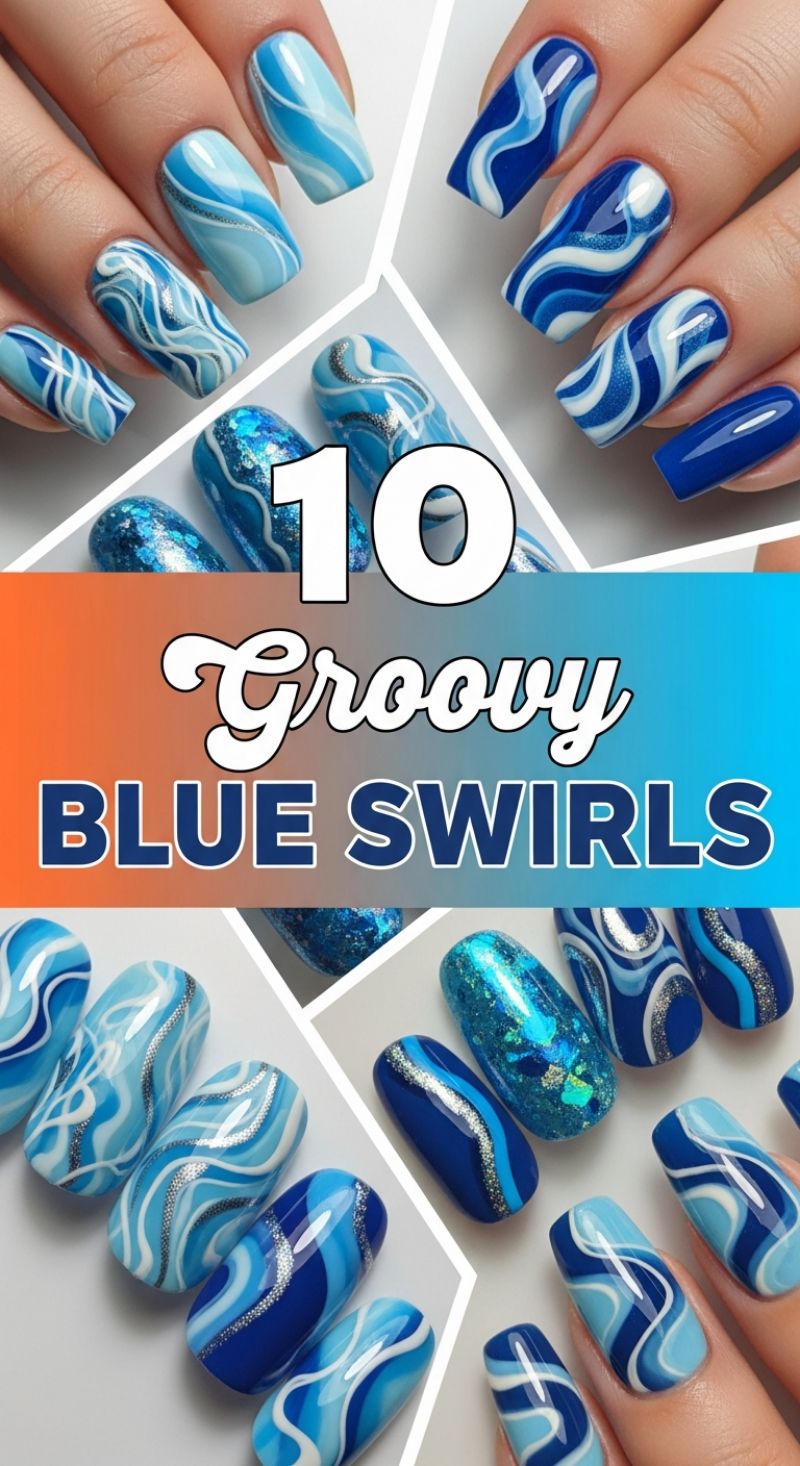 10 Groovy Blue Swirls