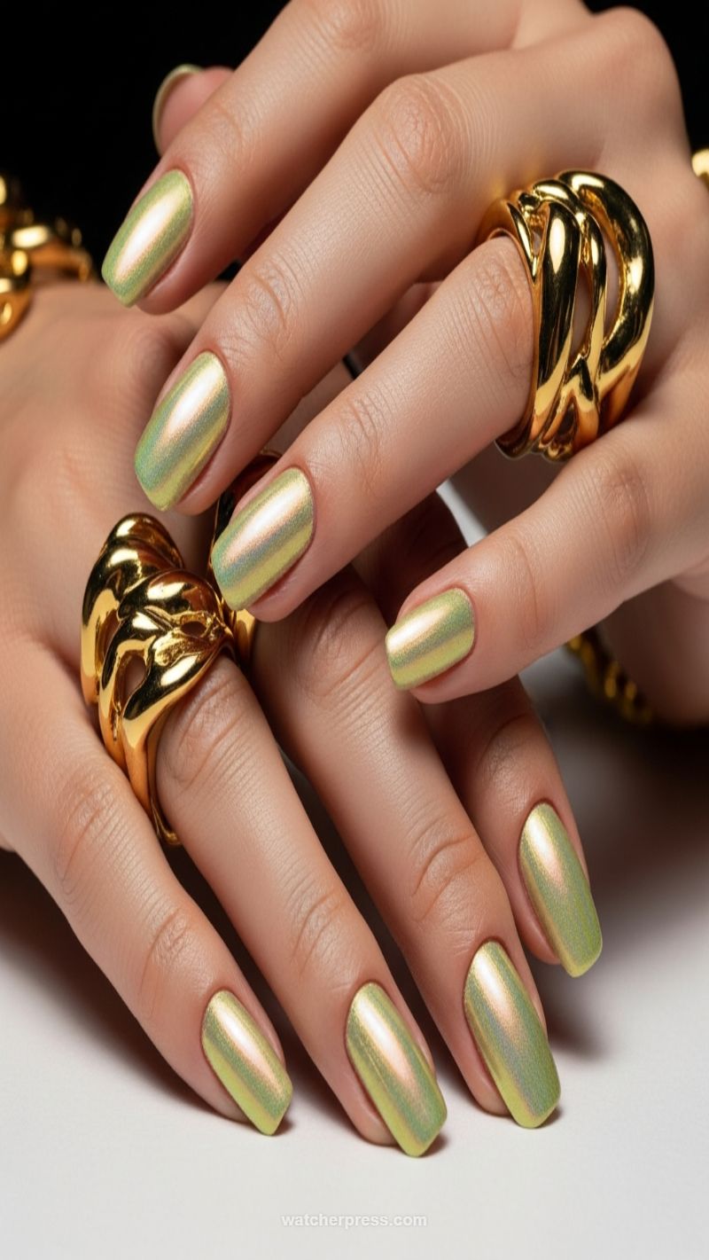 10. Hypnotic Iridescent Chrome