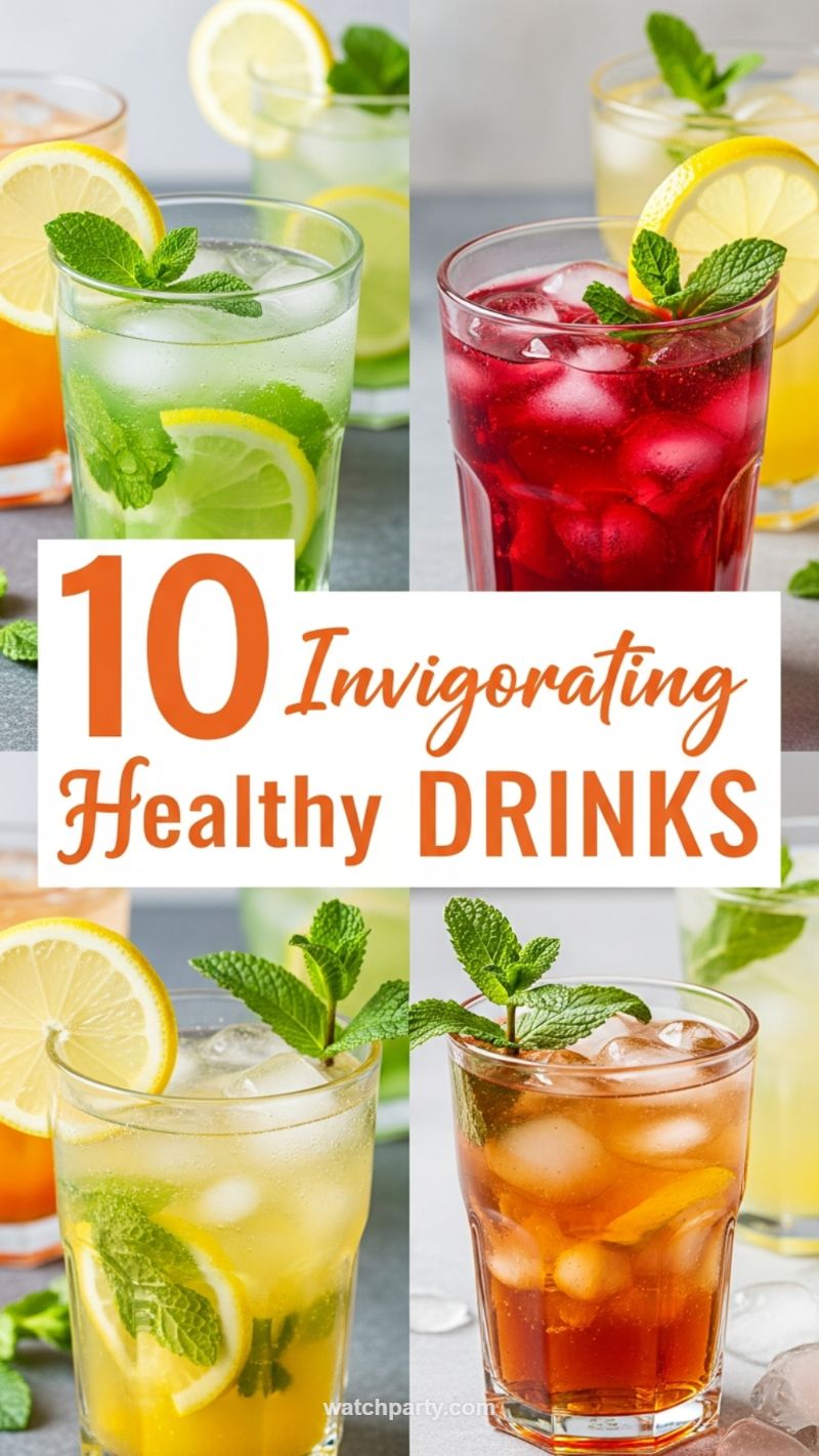 10 Invigorating Healthy Drinks: Mint and Lemon Iced Tea