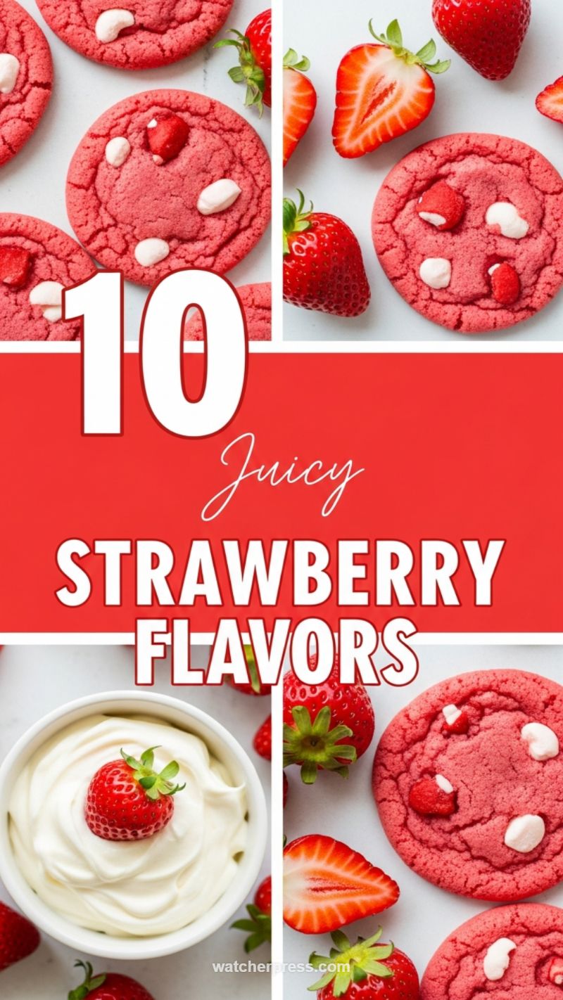 10 Juicy Strawberry & Cream Cookies
