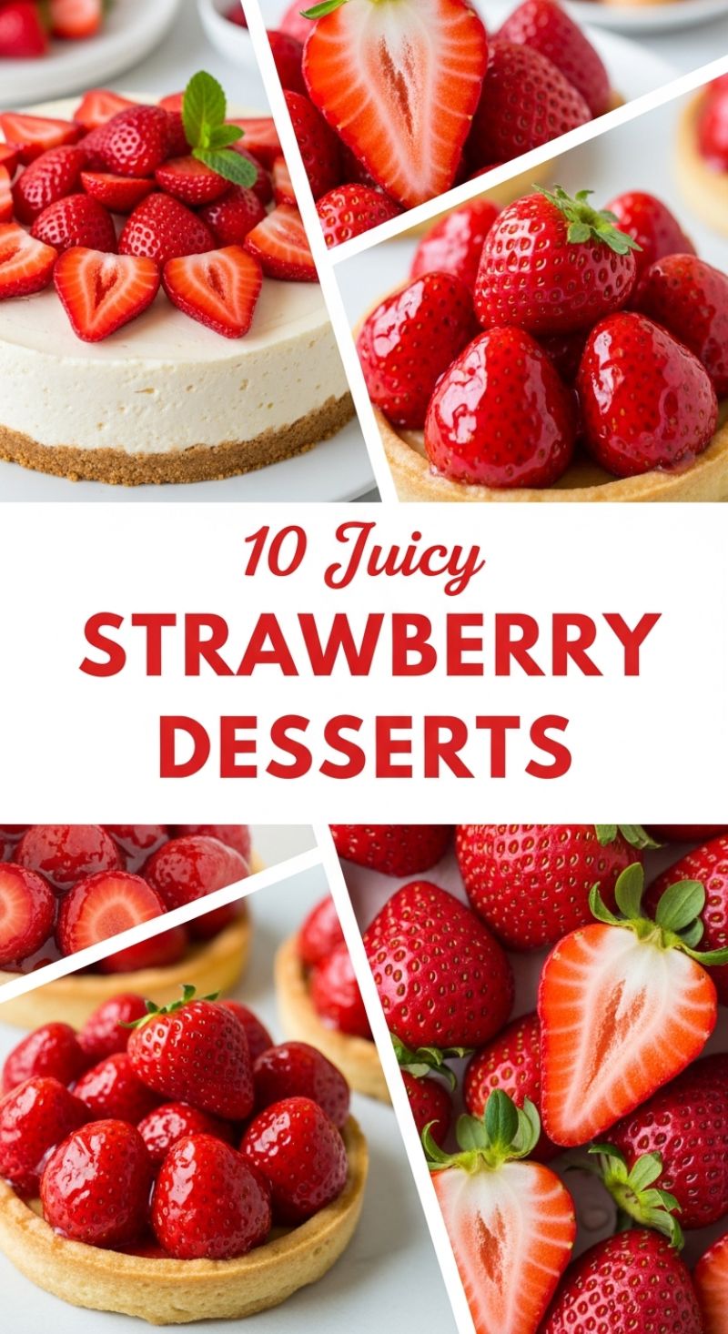 10 Juicy STRAWBERRY DESSERTS
