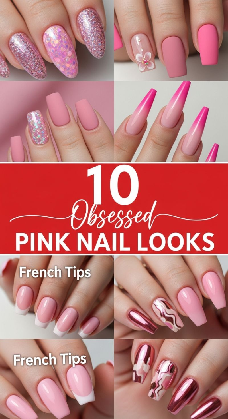 10 Obsessed PINK NAIL LOOKS