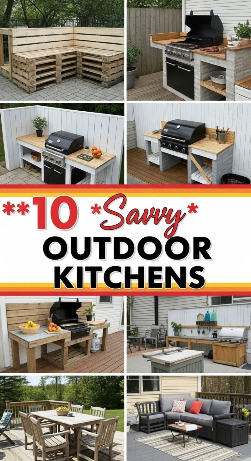 10 Savvy Outdoor Kitchens