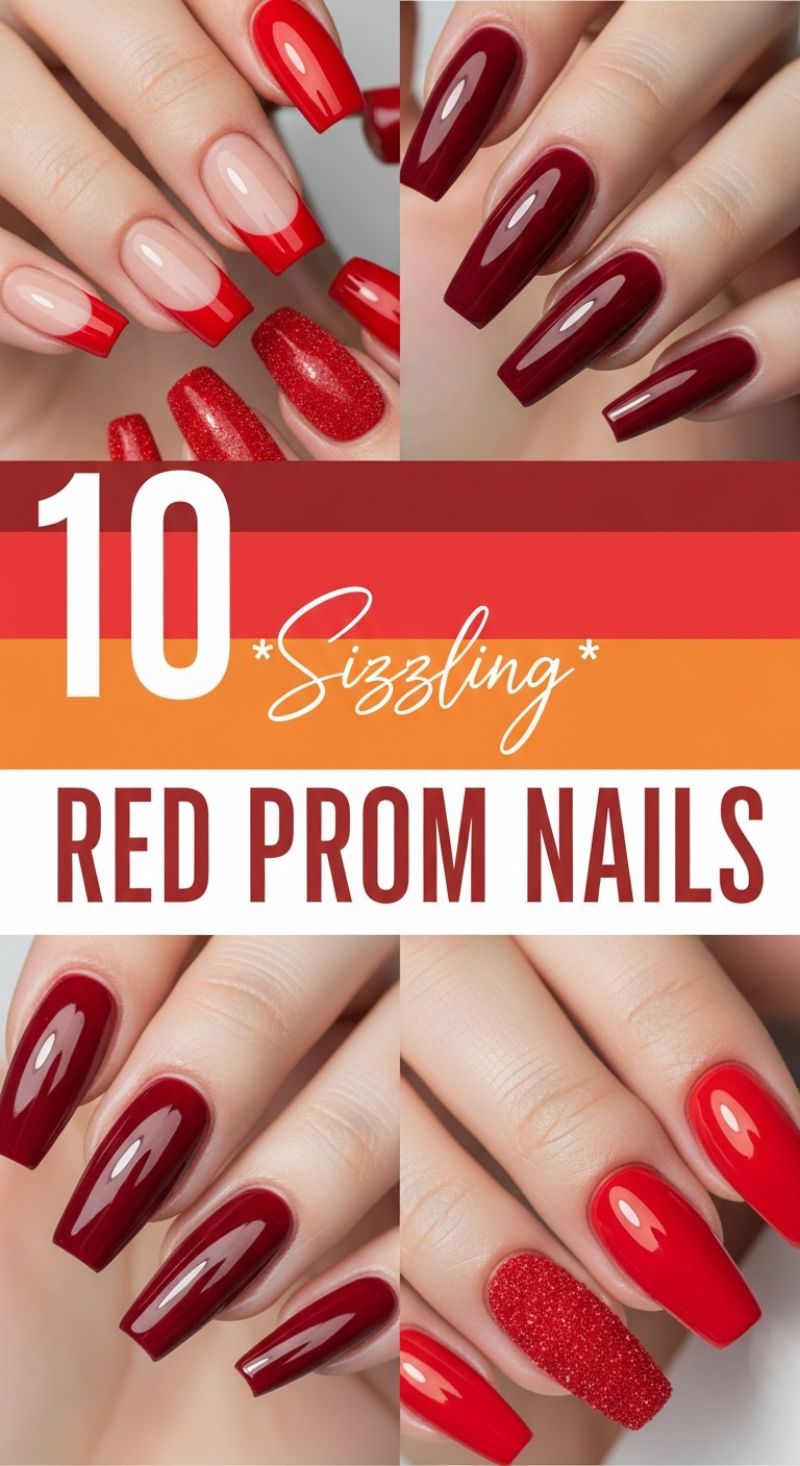 10 Sizzling Red Prom Nails