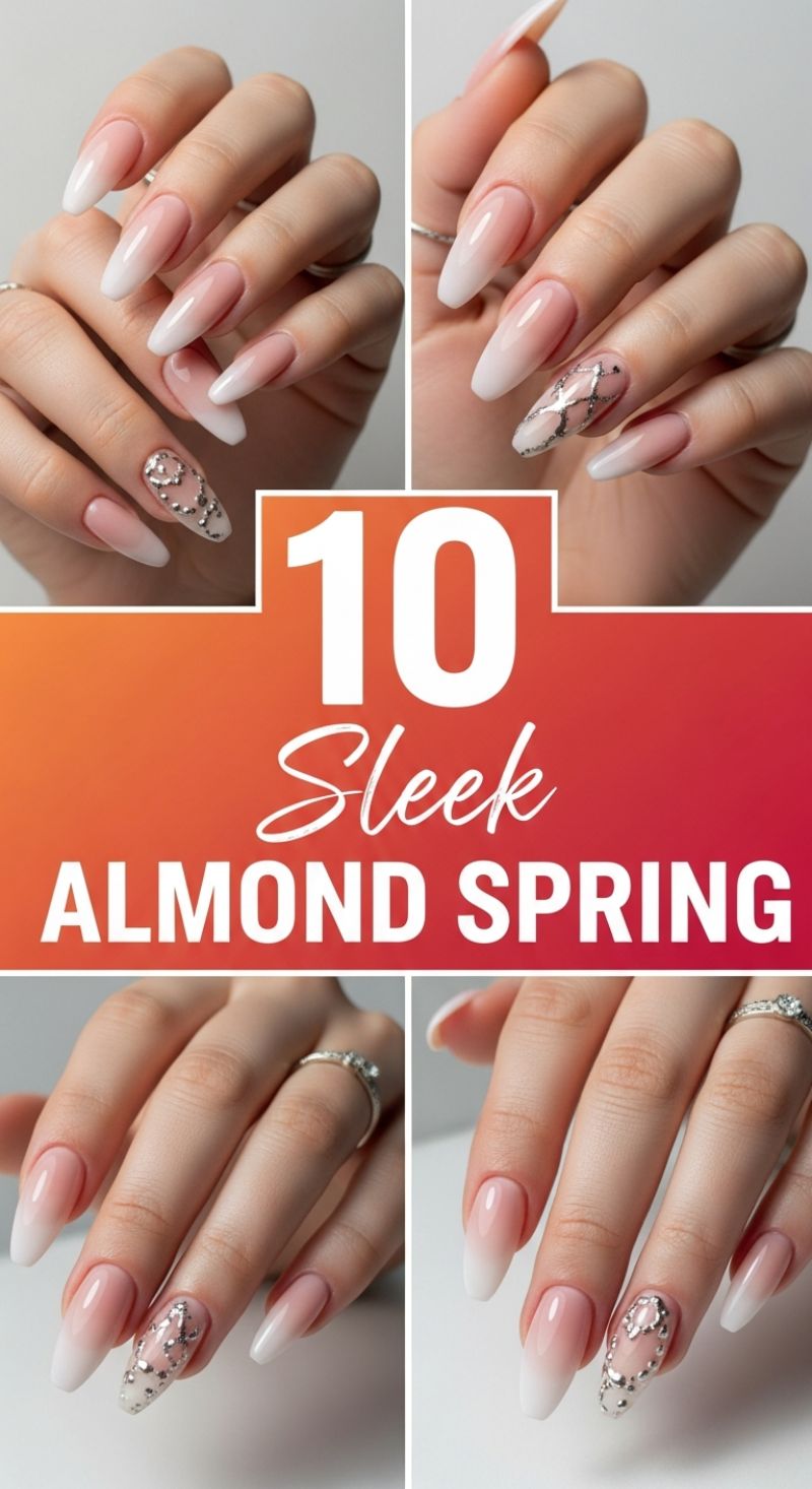 The Ultimate Seasonal Nail Guide: 100+ Must-Try Spring and Summer Manicure Designs 10 Sleek Almond Spring Ombre Nails