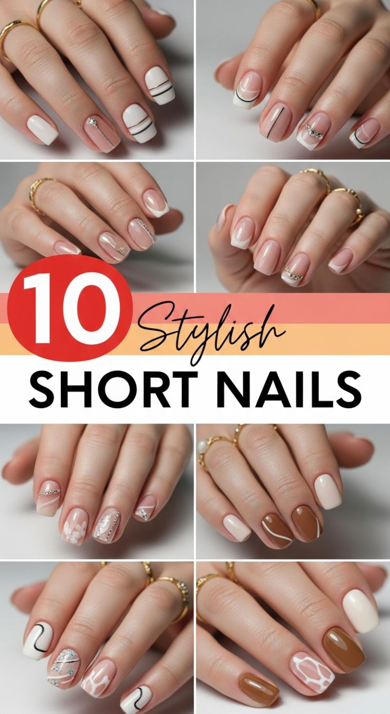 10 Stylish SHORT NAILS