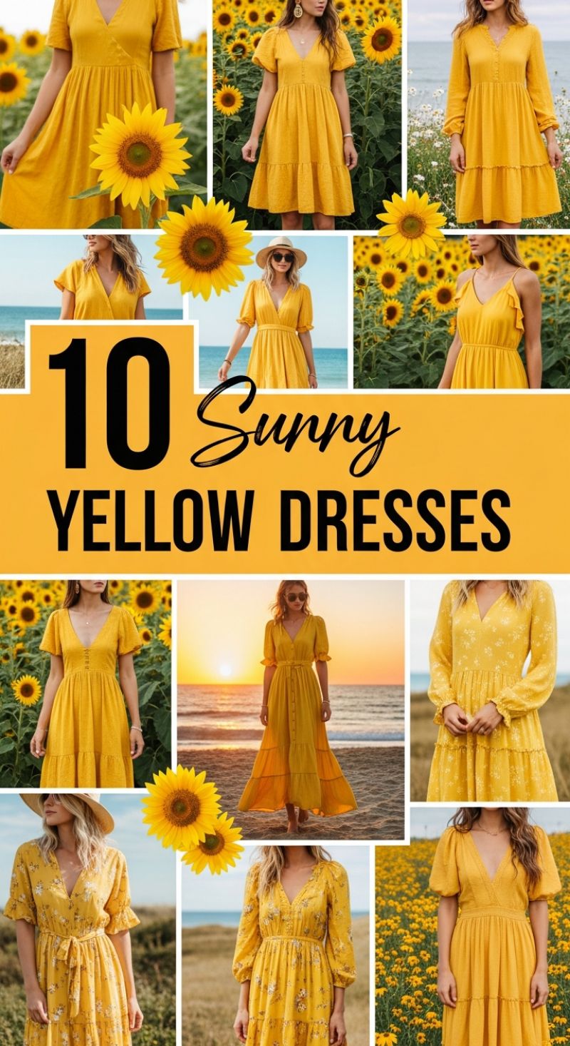 10 Sunny Yellow Dresses: Bright Styles for Spring and Summer Events