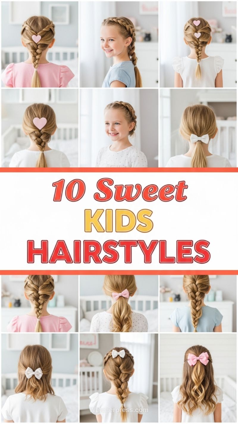 10 Sweet Kids' Hairstyles: Braids, Bows, and Easy Updos