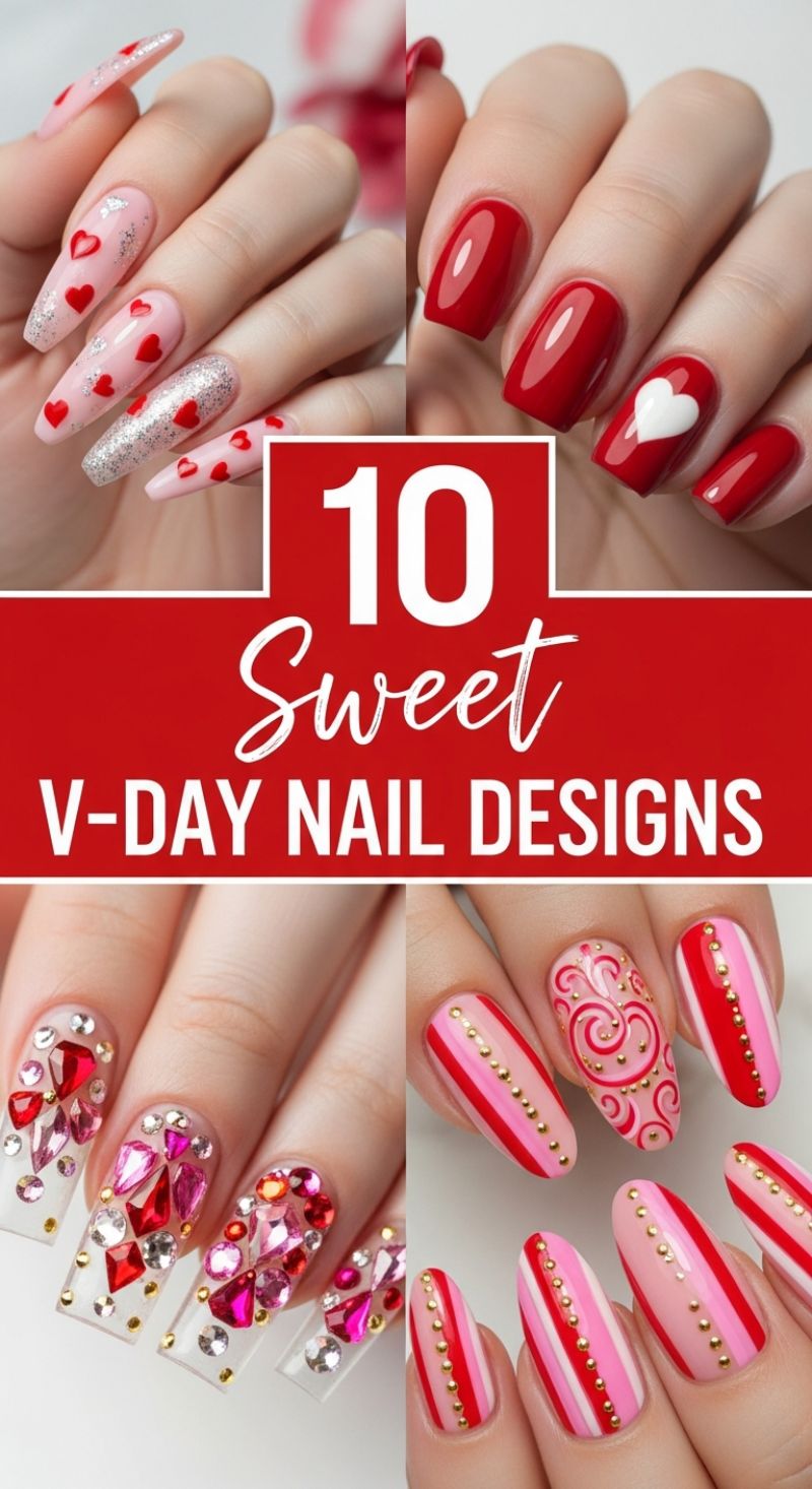 10 Sweet V-Day Nail Designs