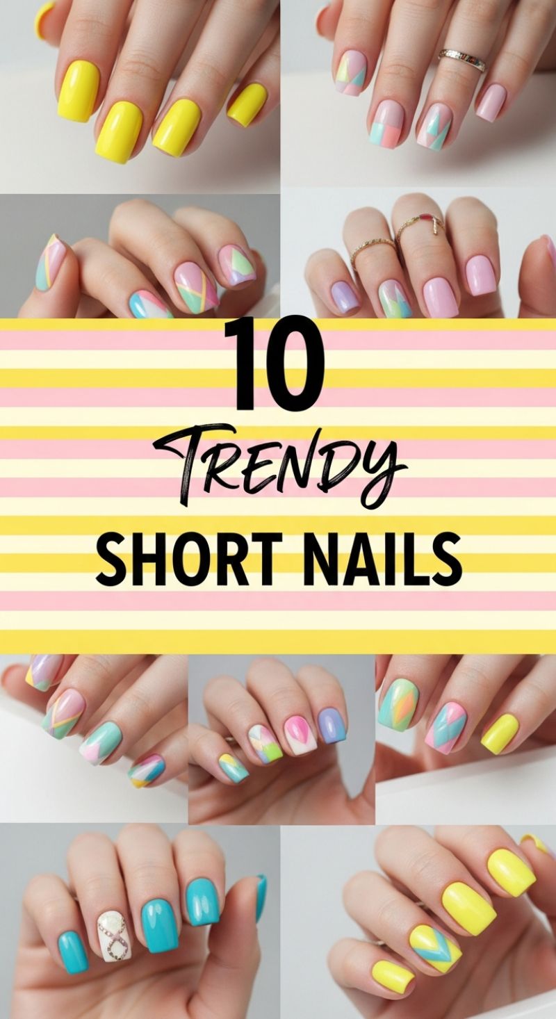 10 TRENDY SHORT NAILS