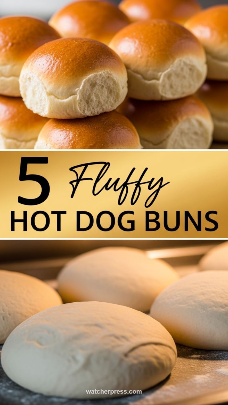 11. 5 Fluffy Hot Dog Buns (Quick Bread)