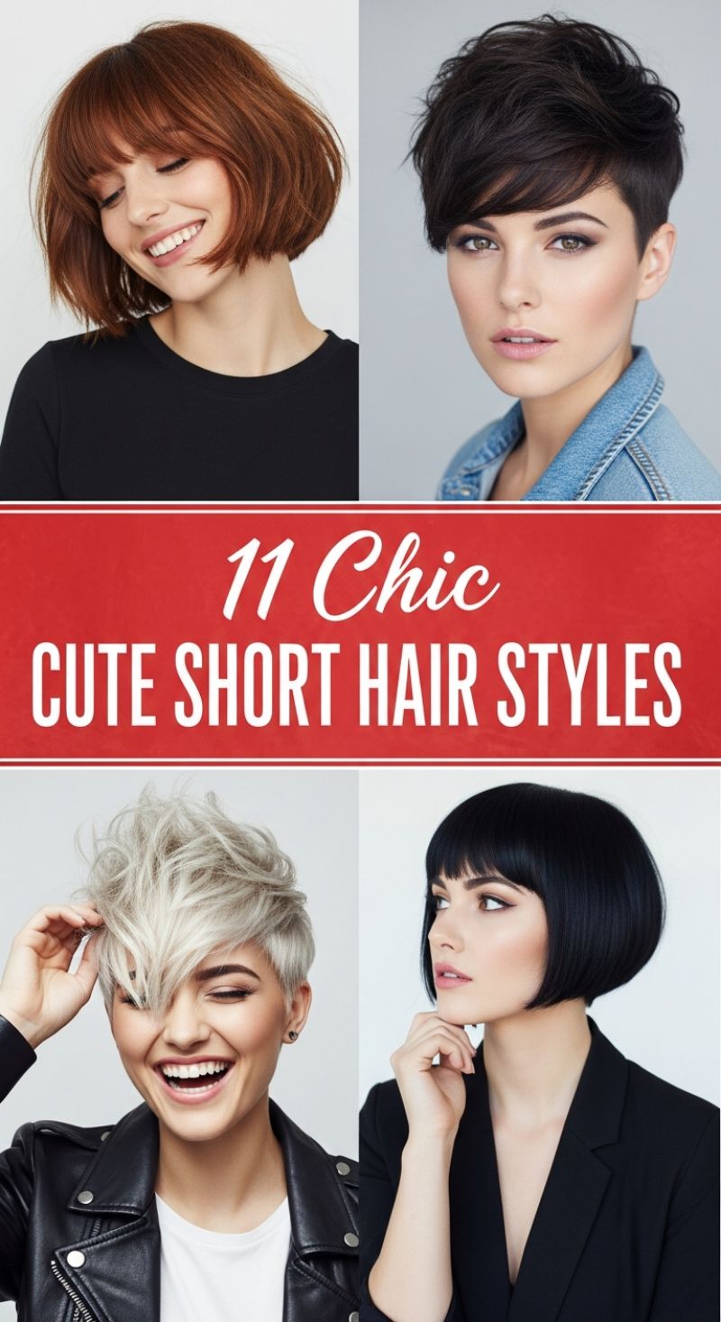 The Ultimate Hairstyle Lookbook: 100+ Stunning Ideas for Every Length, Texture, and Occasion 11 Chic Cute Short Hair Styles