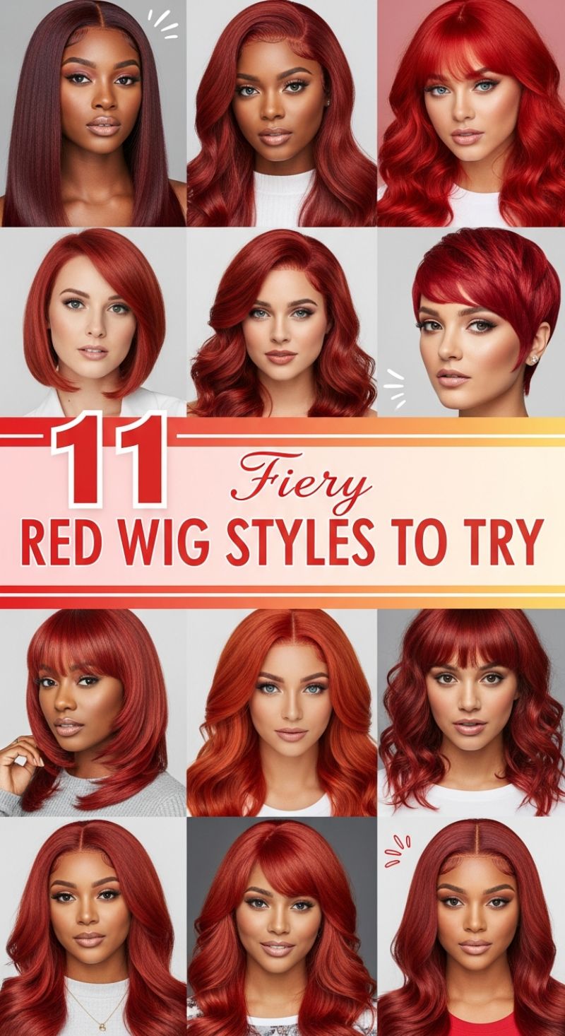 11 Fiery Red Wig Styles to Try