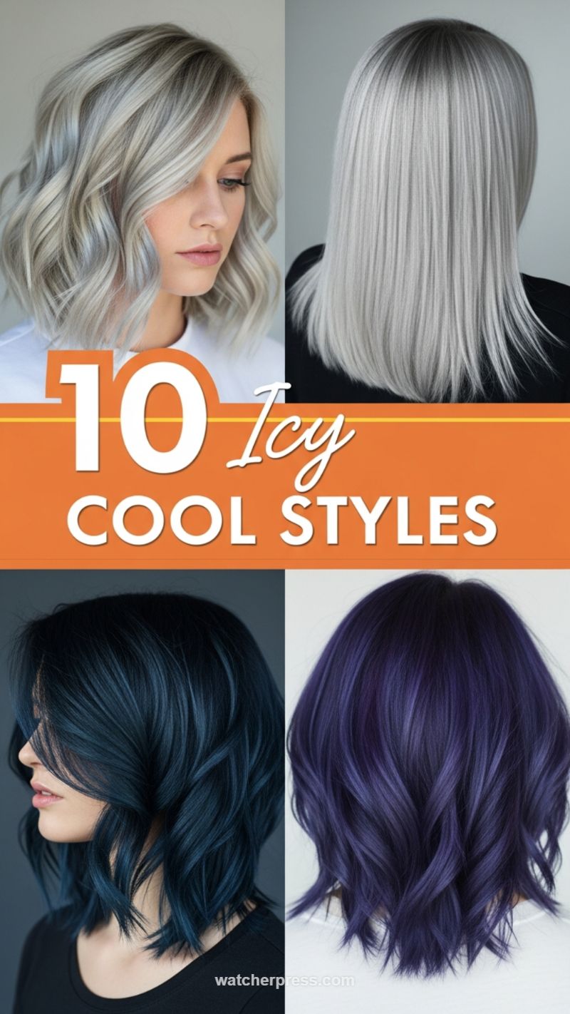 50+ Viral Haircuts: The Ultimate Style Guide for Every Length (Short, Curly, Updos & More) 12. 10 Icy Cool Styles: Bold Color Bobs