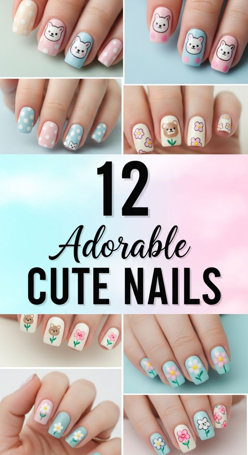 12 Adorable Cute Nails: Mastering Kawaii & Pastel Manicures
