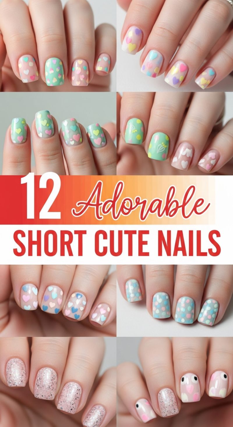 12 Adorable Short Cute Nails