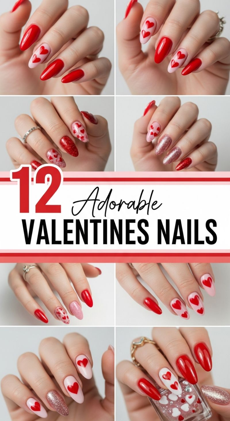 12 Adorable Valentines Nails