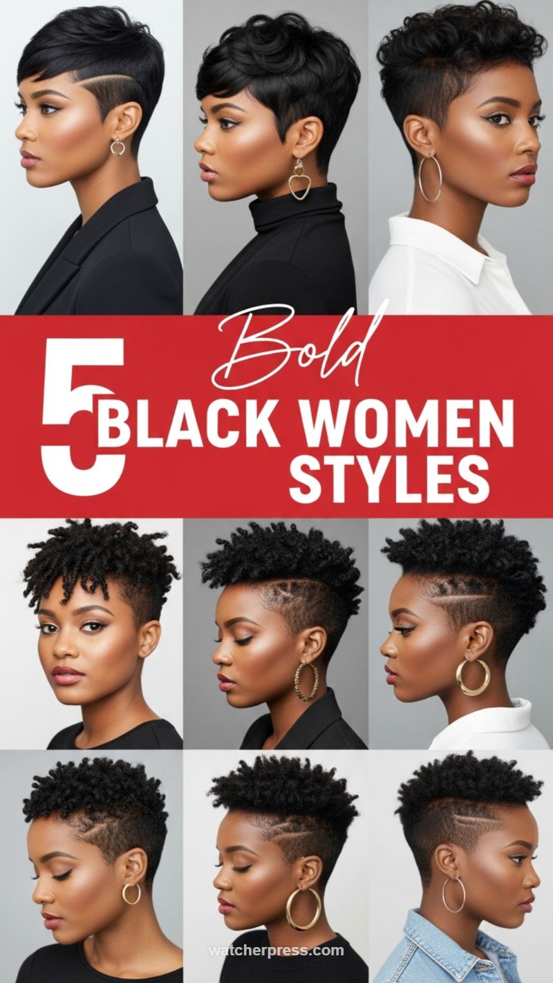12. Bold Short Styles for Black Women (5 Bold Styles)