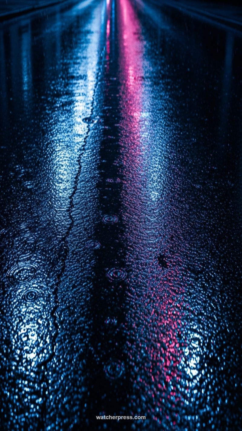 12. Cyberpunk Rain Reflection