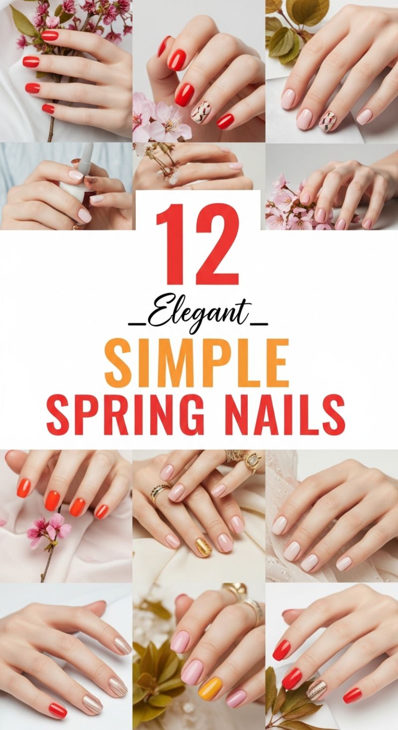 12 Elegant Simple Spring Nails