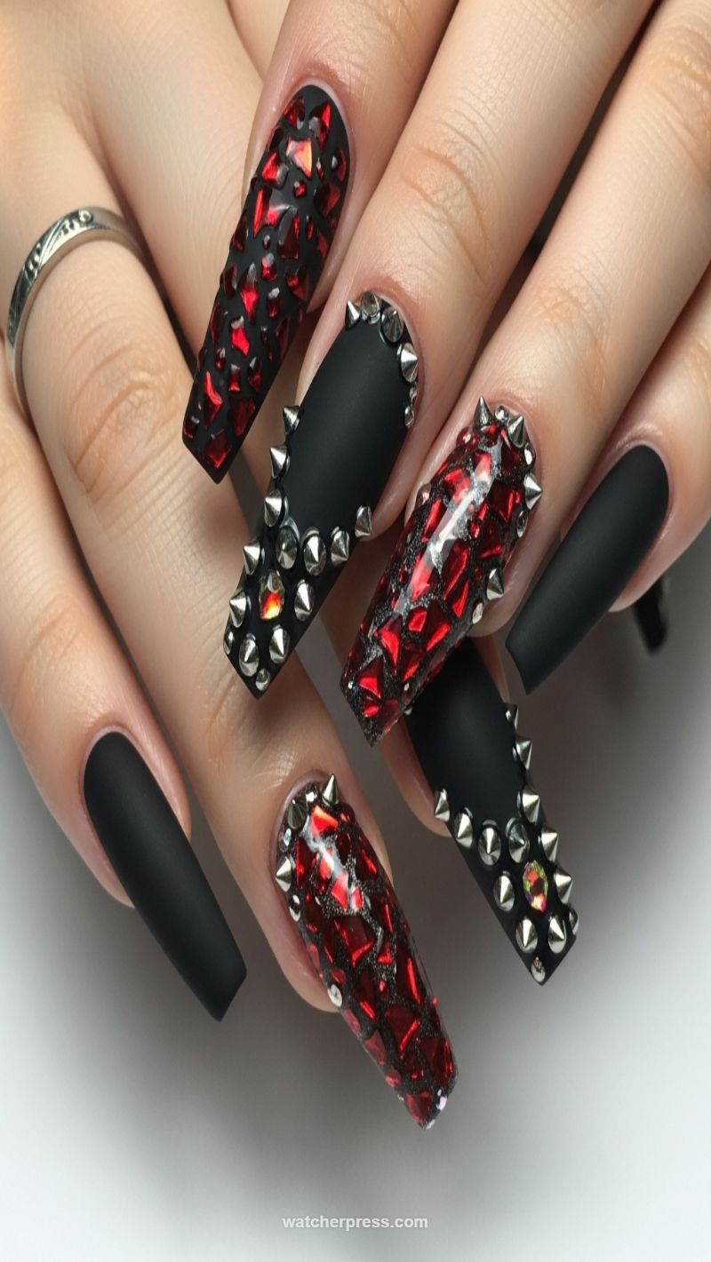 12. Gothic Spikes and Shattered Glass Accents