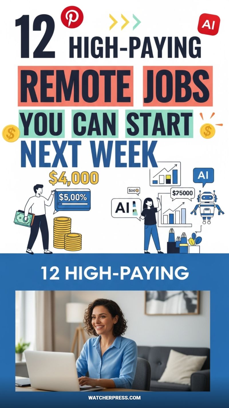 12 HIGH-PAYING REMOTE JOBS YOU CAN START NEXT WEEK