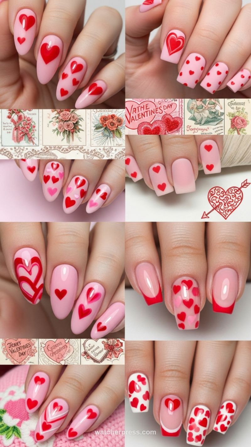 12. Petite Hearts and Bows on Soft Pink