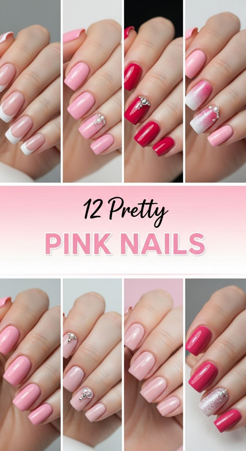 12 Pretty Pink Nails