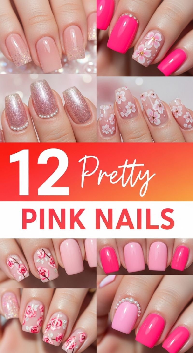 12 Pretty PINK NAILS