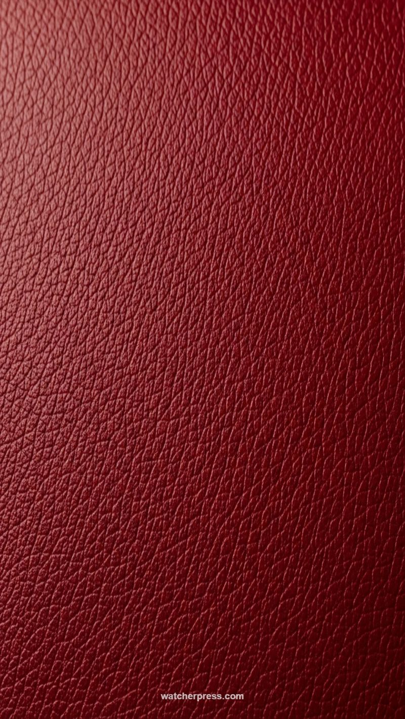 12. Raw Strength: Deep Red Leather Texture
