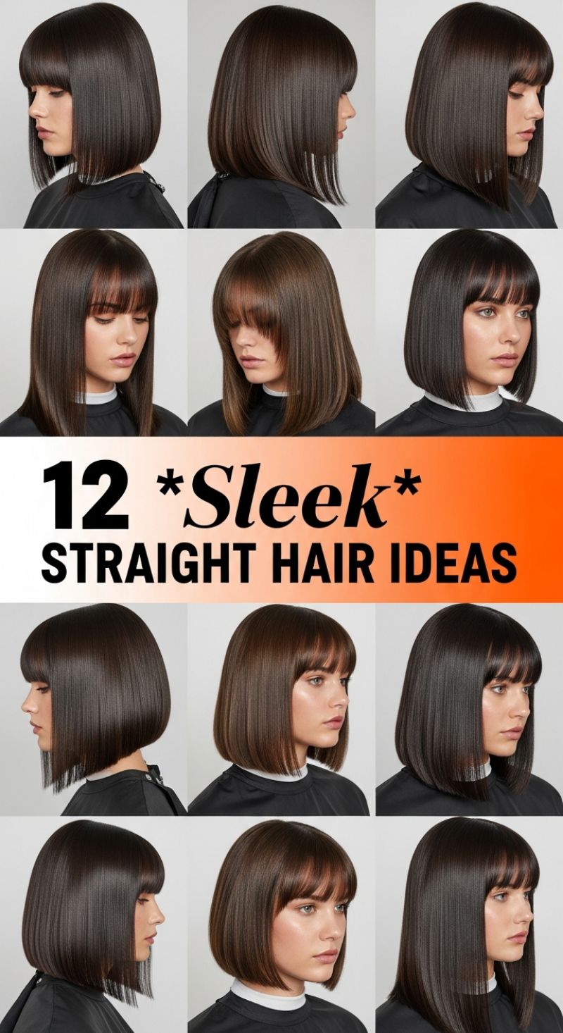 12 Sleek Straight Hair Ideas