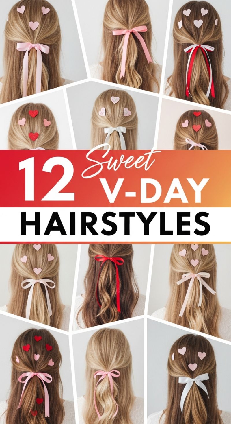 12 Sweet V-Day Hairstyles: Mastering the Romantic Half-Up Ribbon Look