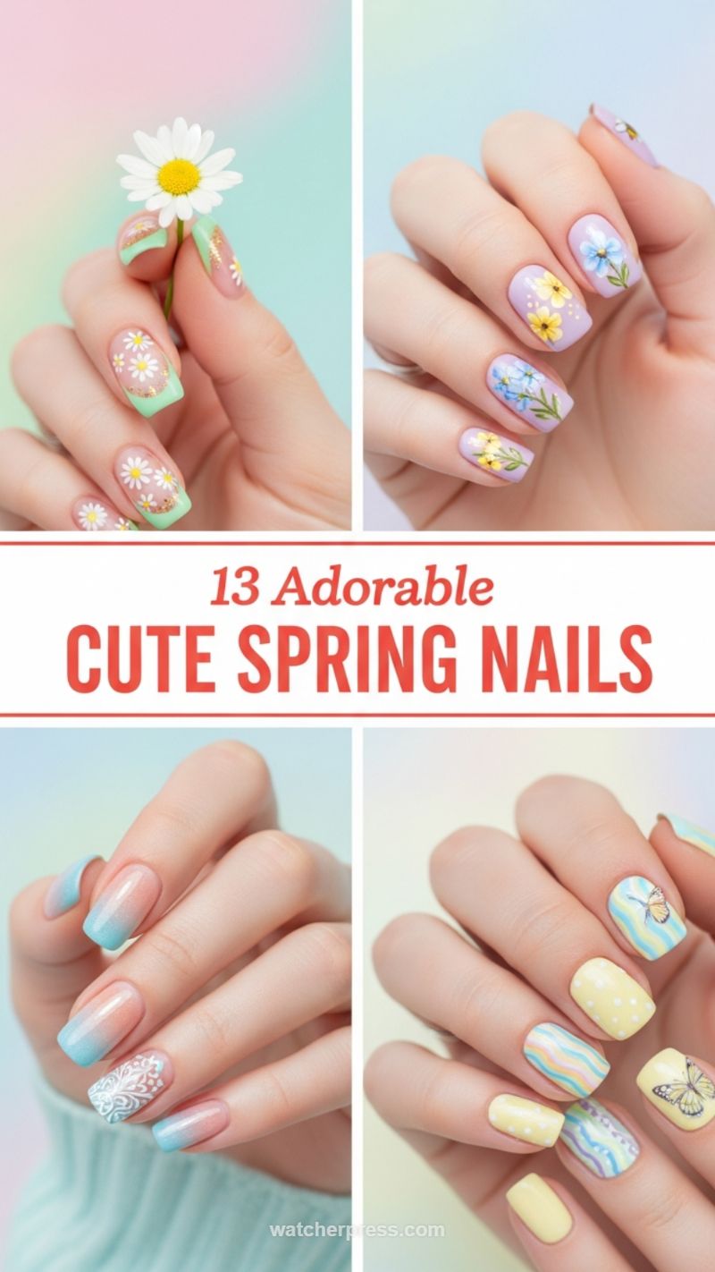 13. 13 Adorable Cute Spring Nails