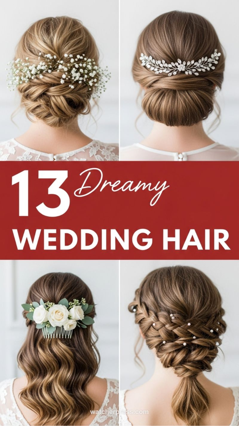 50+ Viral Haircuts: The Ultimate Style Guide for Every Length (Short, Curly, Updos & More) 13. 13 Dreamy Wedding Hair Looks