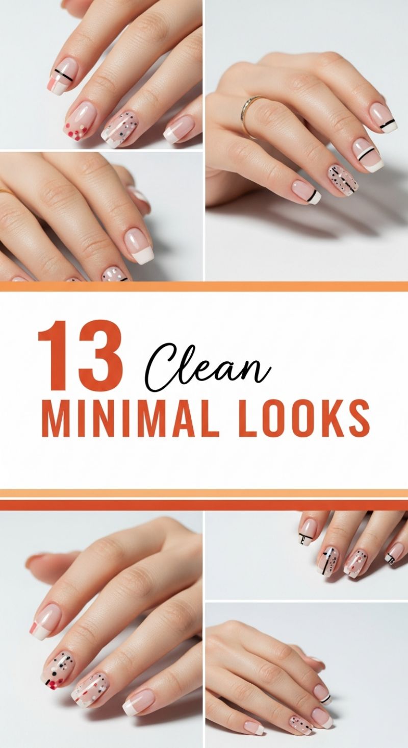 13 Clean Minimal Looks: Geometric French Manicure Variations