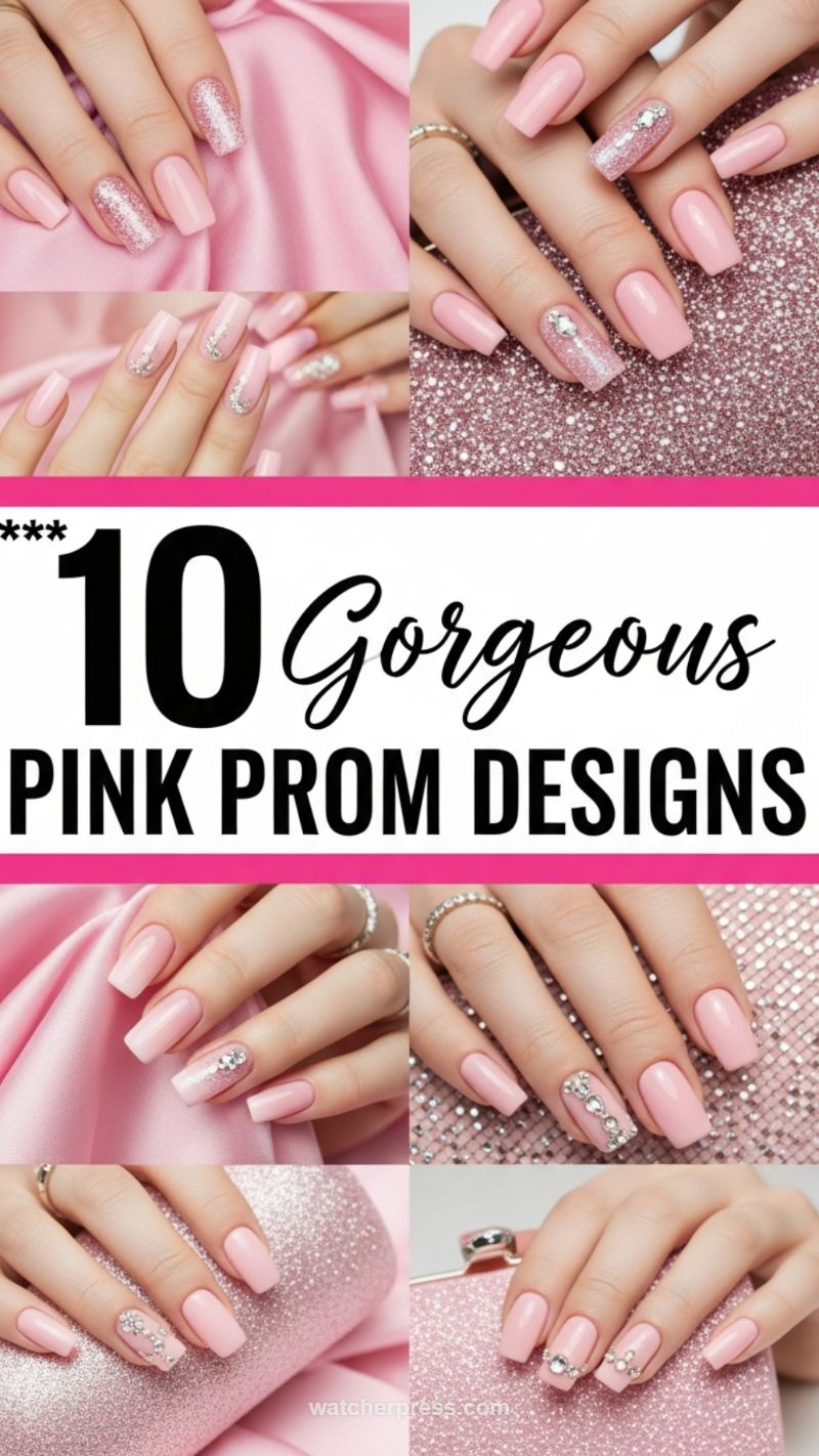 13. Gorgeous Pink Prom Designs with Glitter
