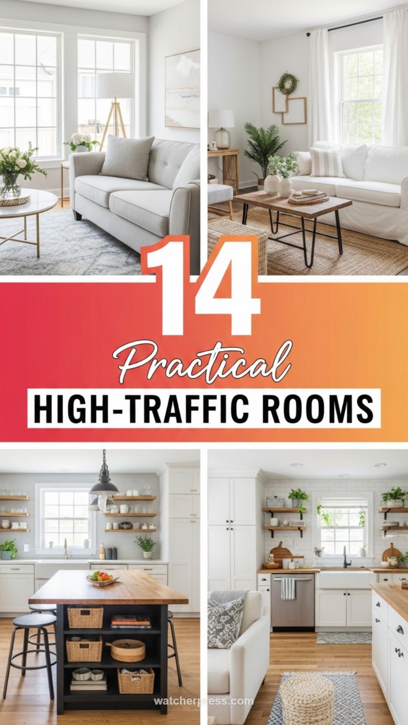 13. Practicality in High-Traffic Rooms: Light and Bright Walls