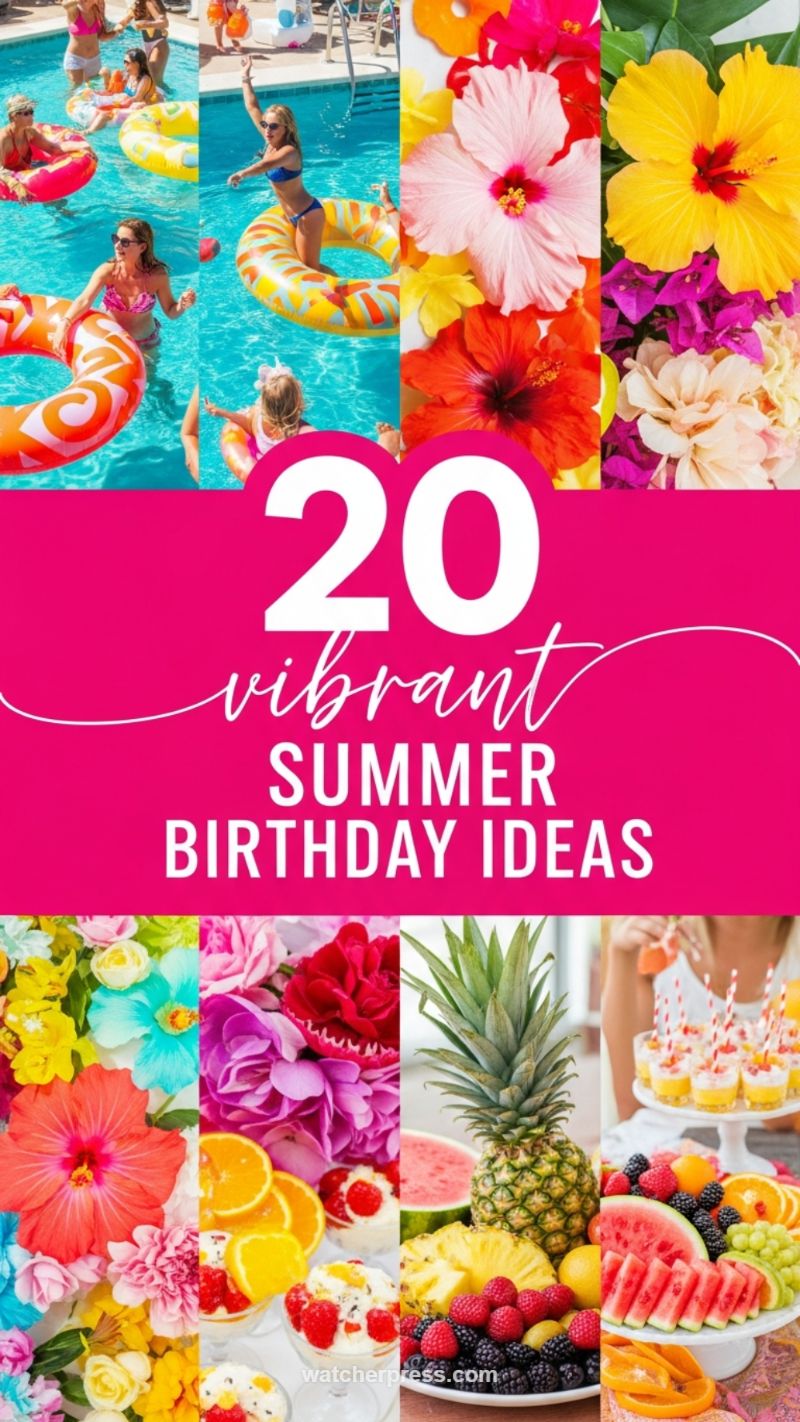 13. Vibrant and Tropical Summer Birthday Ideas