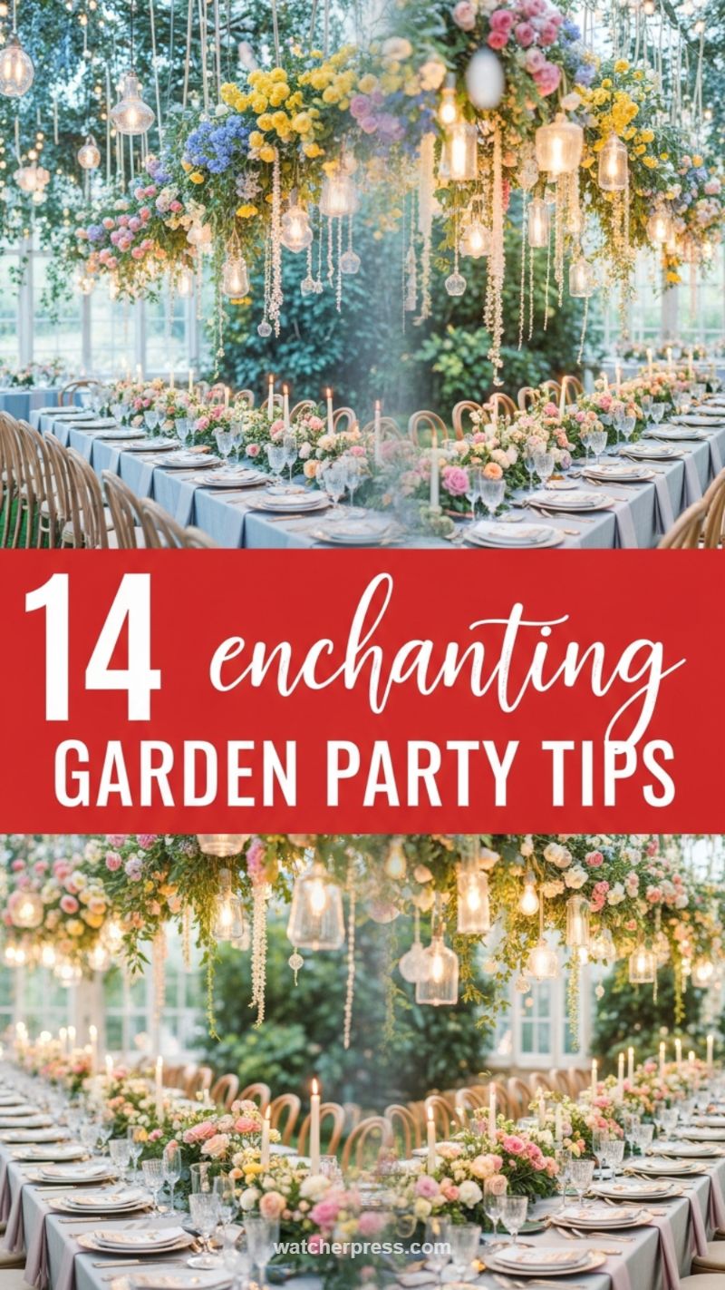 14. Enchanting Garden Party Setup and Lighting