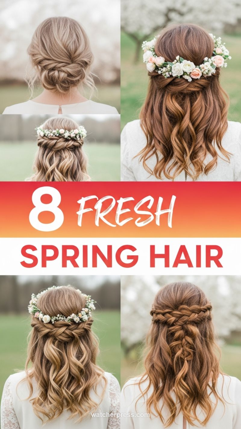 14. Fresh Spring Hair with Floral Accents