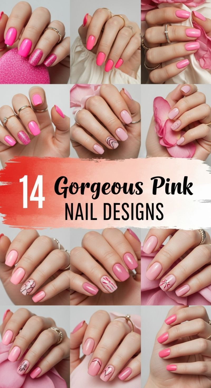 14 Gorgeous Pink Nail Designs