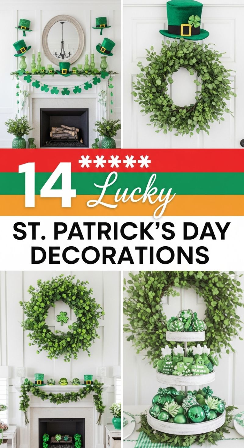 14 Lucky St. Patrick’s Day Decorations: Mastering the Monochromatic Green Mantel