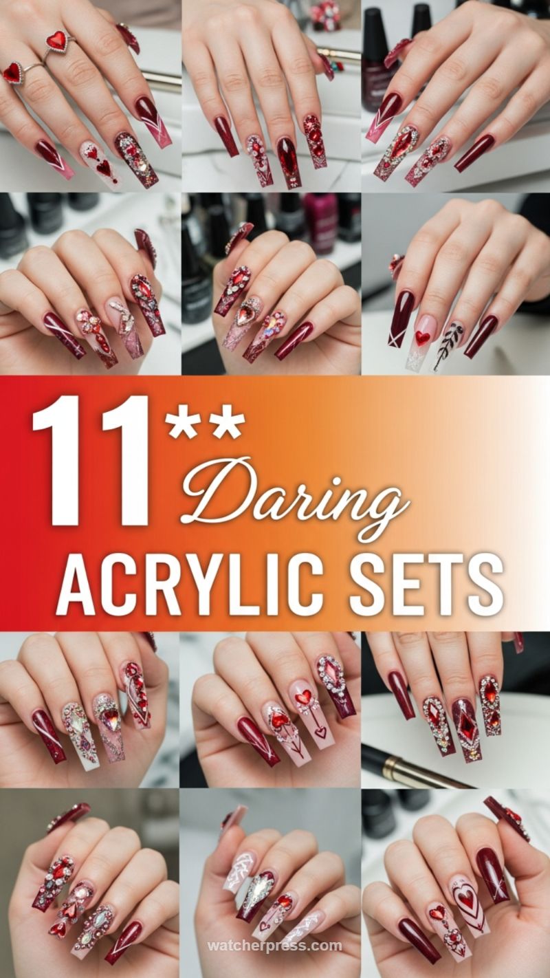 14. Valentine's Nail Display/Press-Ons