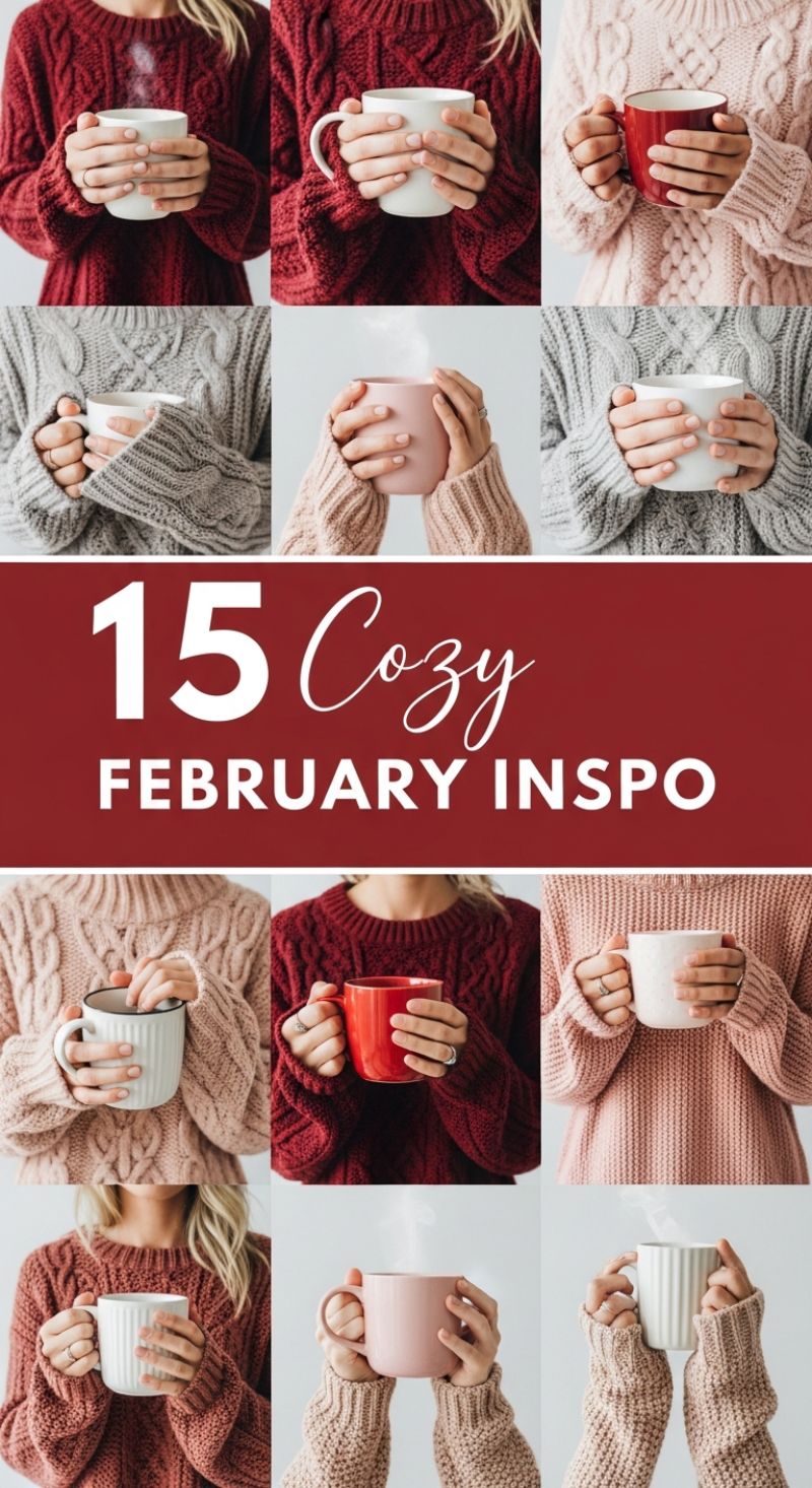15 Cozy February Inspo: Nail Art Inspired by Warm Mugs and Chunky Knits